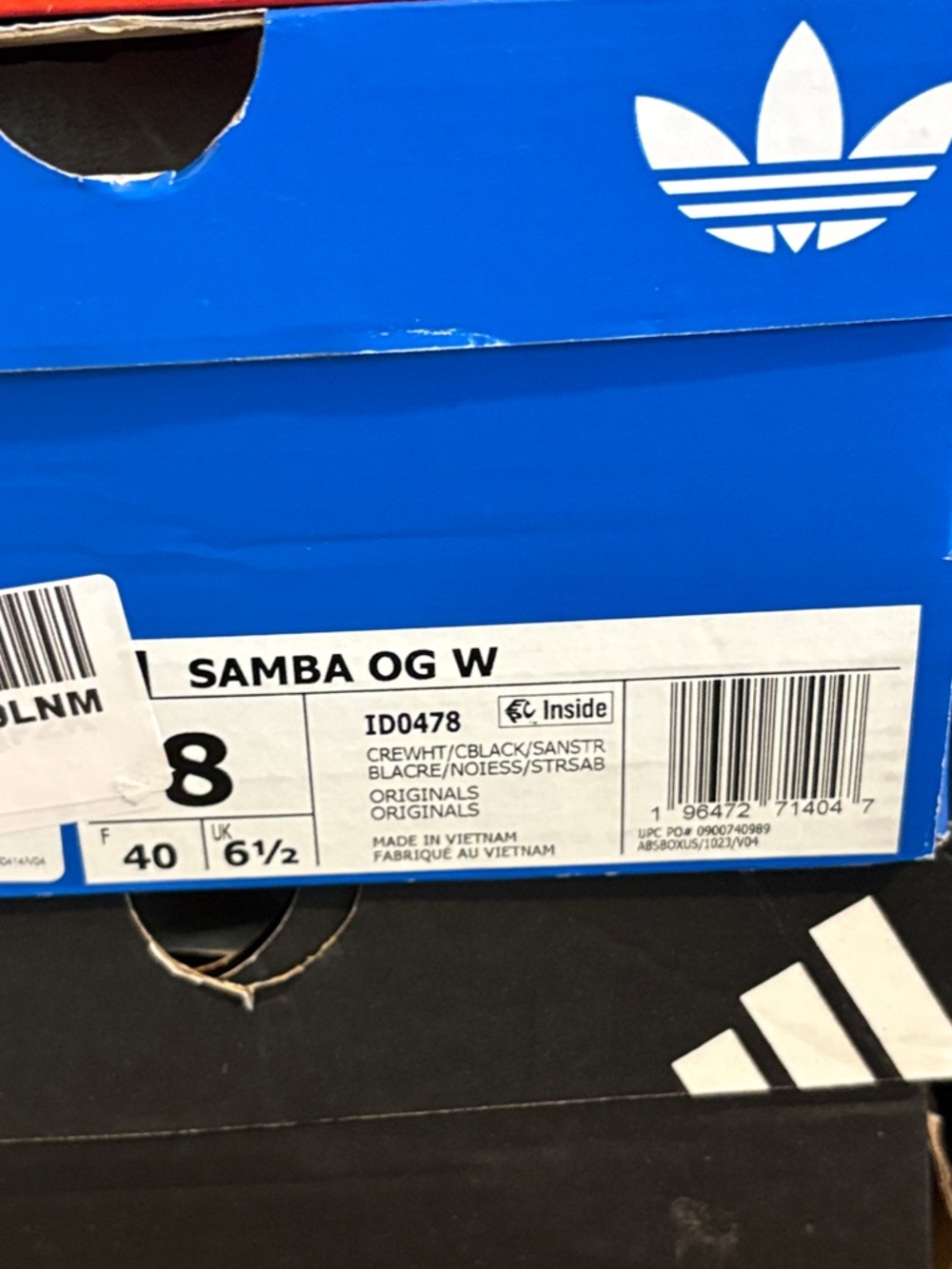 Brand New Women’s 8 Men’s 7 adidas Samba OG with OG Box Cream White Sand Strata - Picture 7 of 7